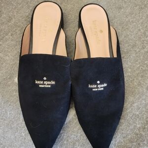 Kate Spade Black Suede Women's Mules